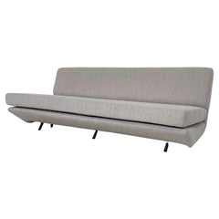 Vintage Mid-Century Modern Sofa by Marco Zanuso, Italy, 1950s, New Beige Upholstery