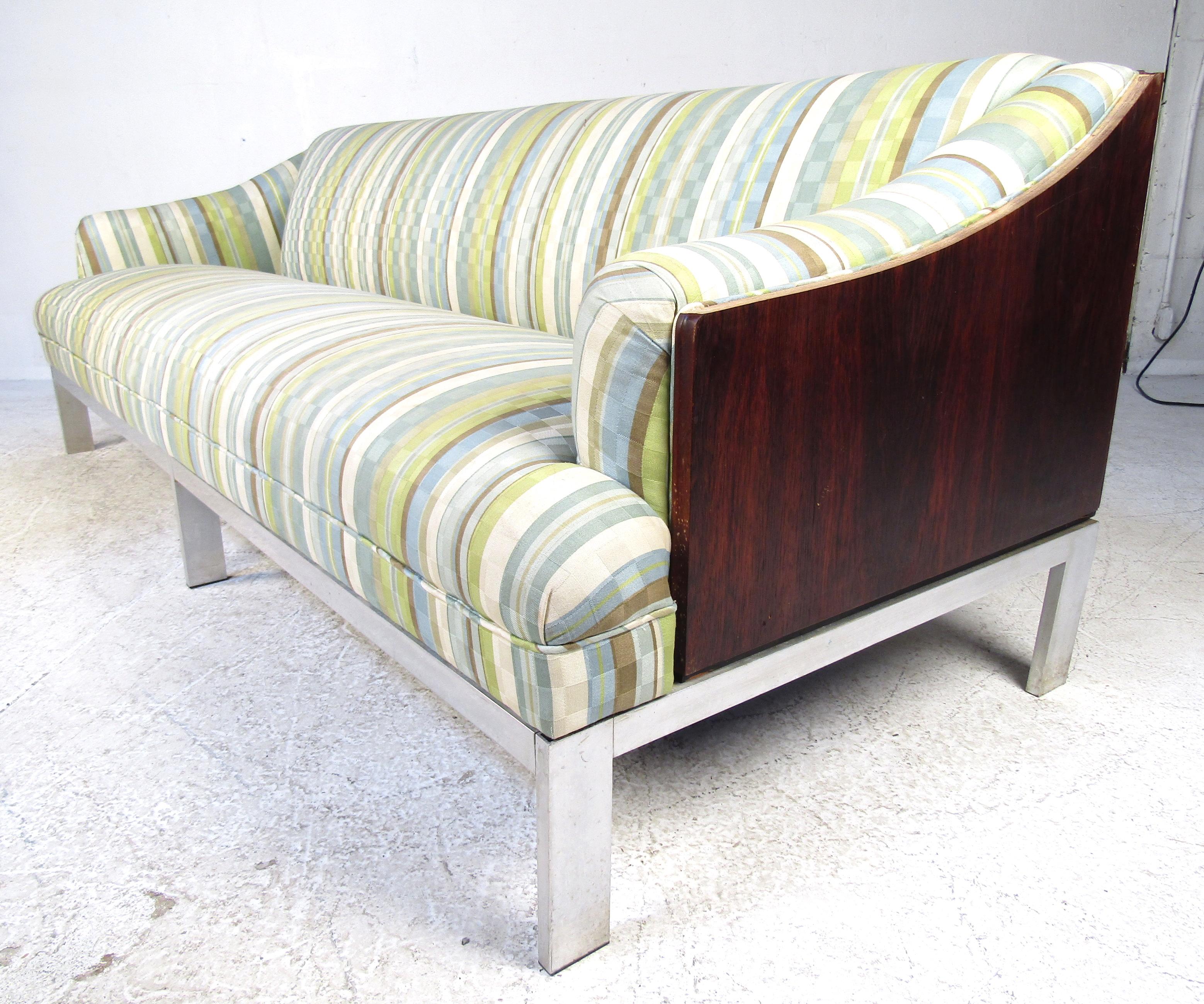 Fabric Mid-Century Modern Sofa For Sale