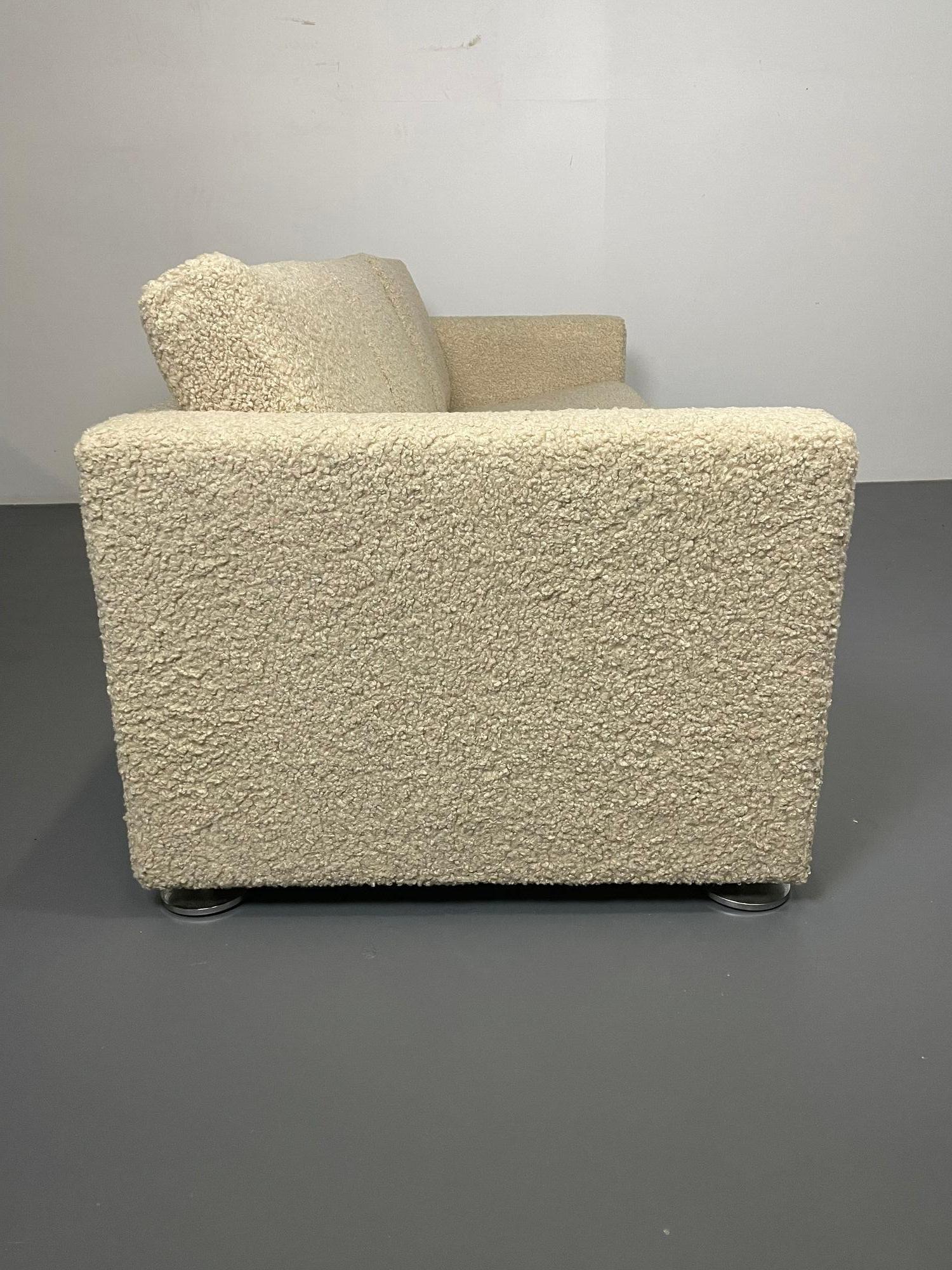 Modernes Sofa aus der Mitte des Jahrhunderts von Stendig, neu, luxuriöser Boucle, Schweiz, 1950er Jahre im Angebot 5