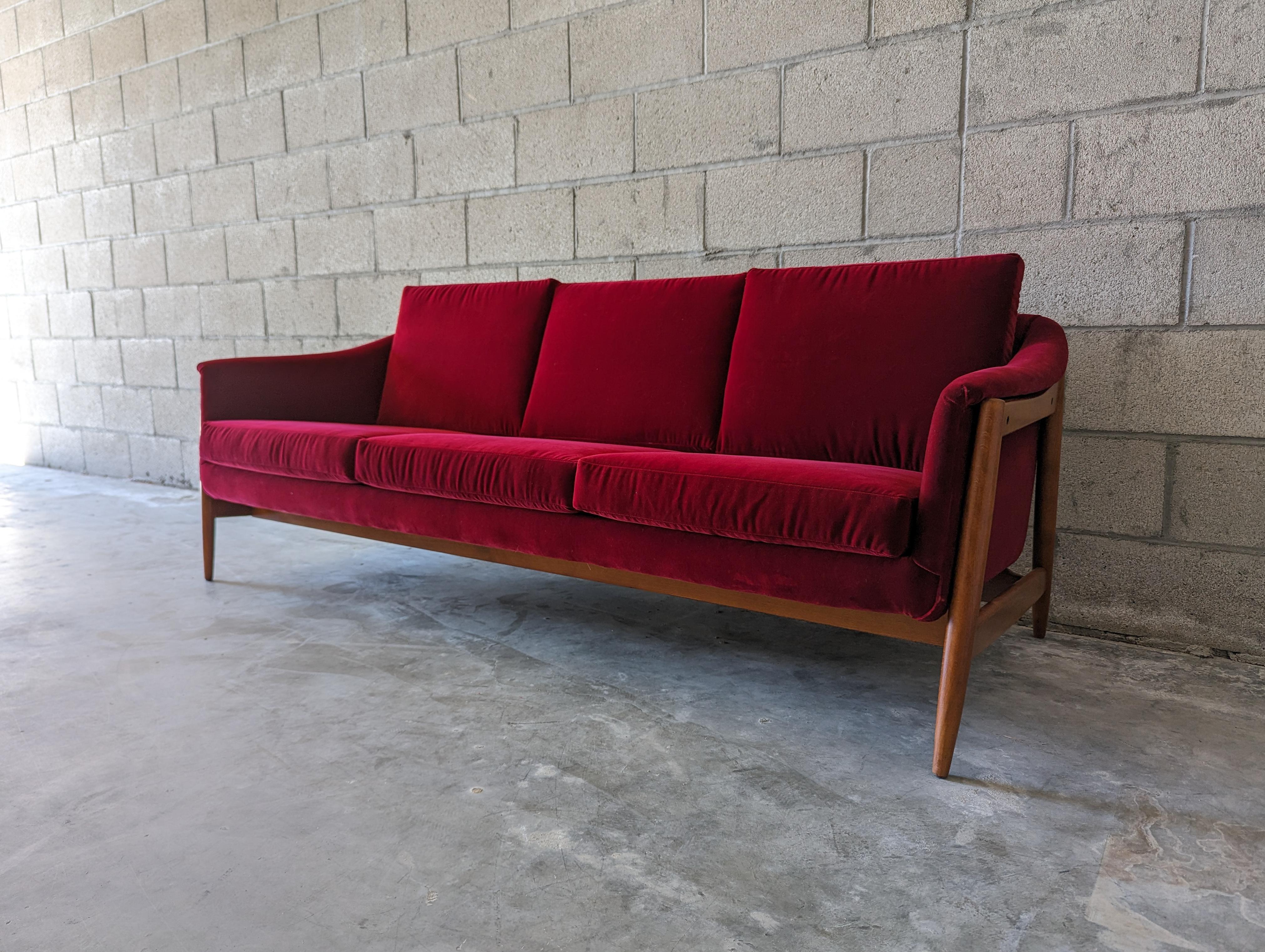 Swedish Mid Century Modern Sofa Designed by Folke Ohlsson for Dux of Sweden, c1960s