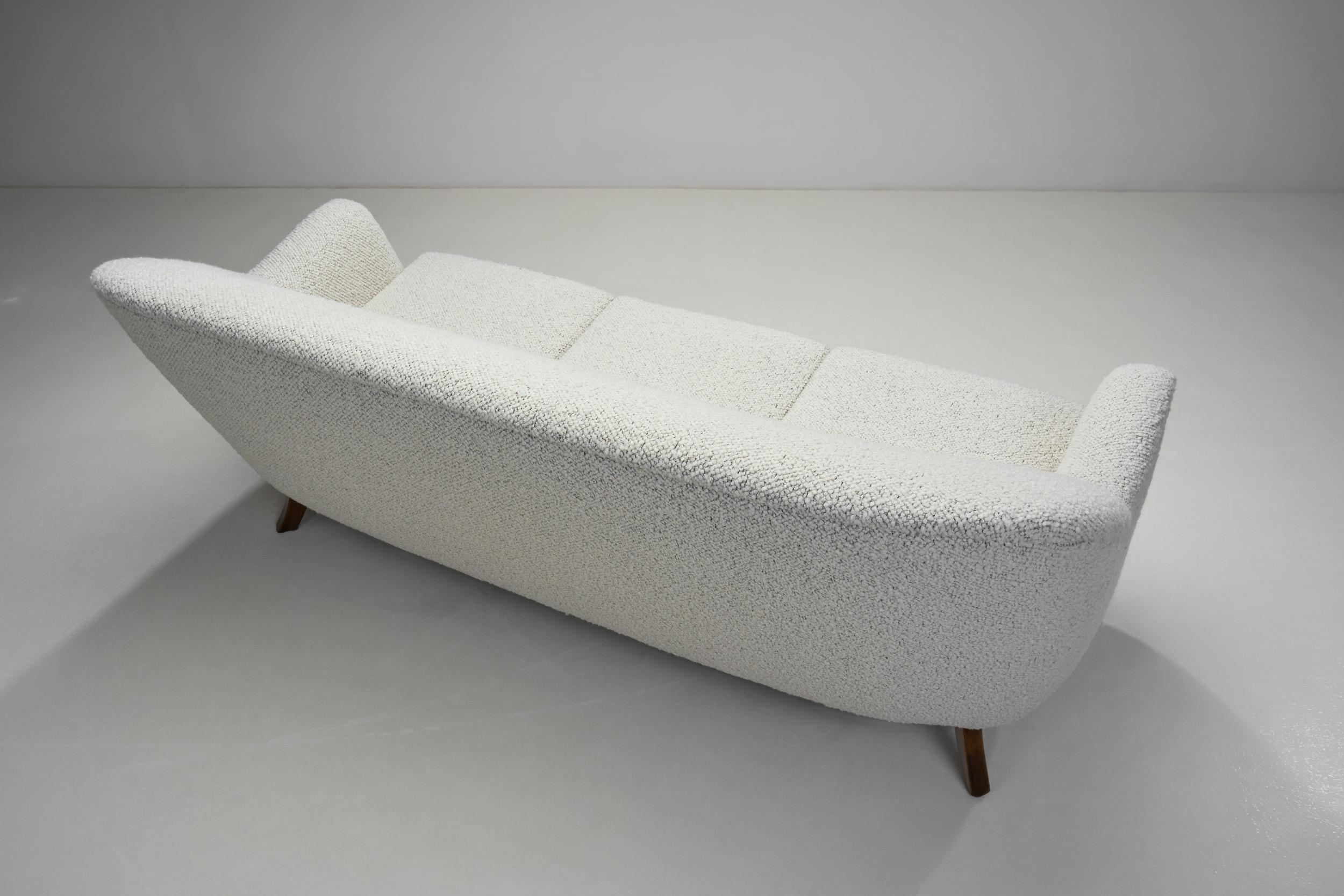 Fabric Mid-Century Modern Sofa, Europe ca 1950s For Sale