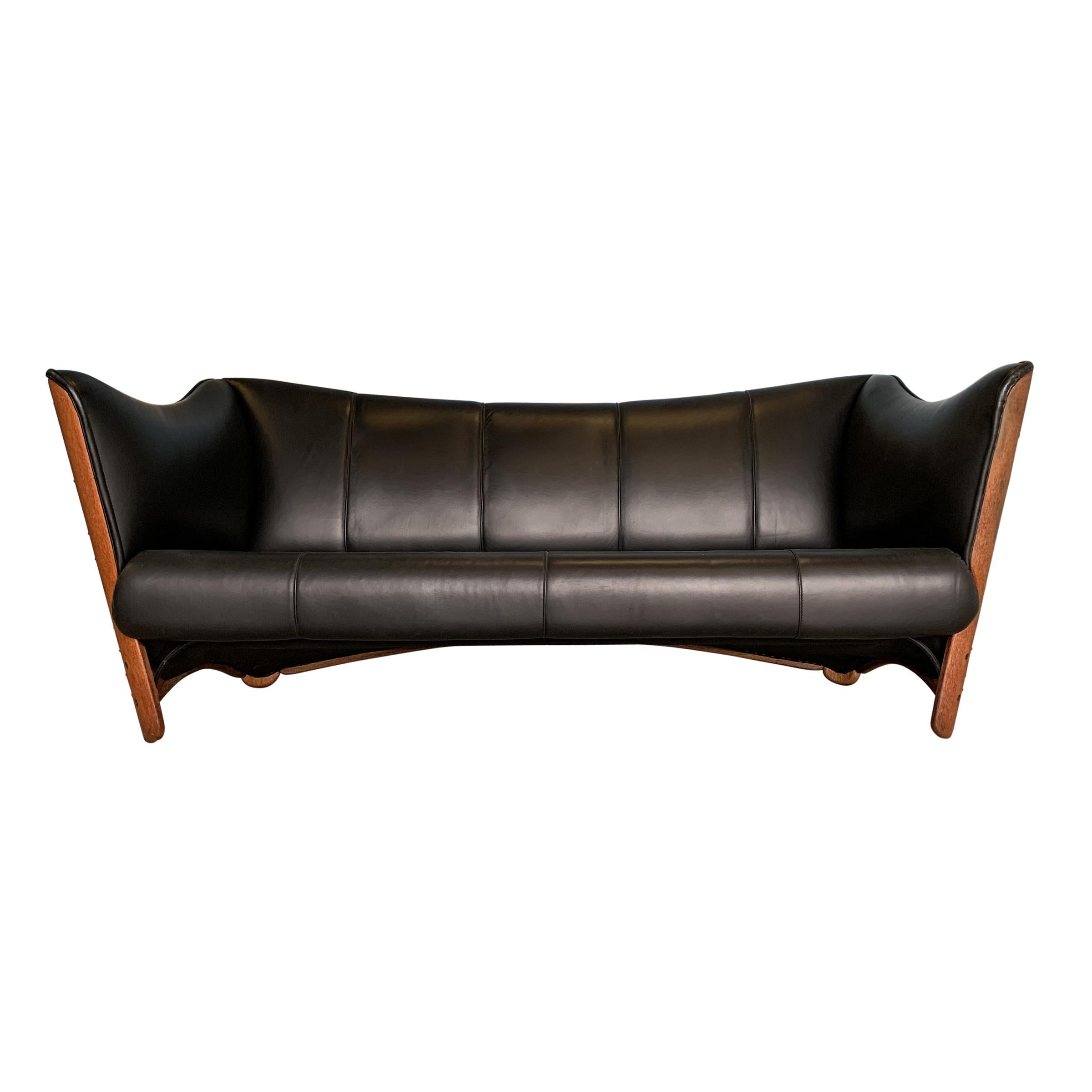 Mid-Century Modern Modern Palm Wood Sofa