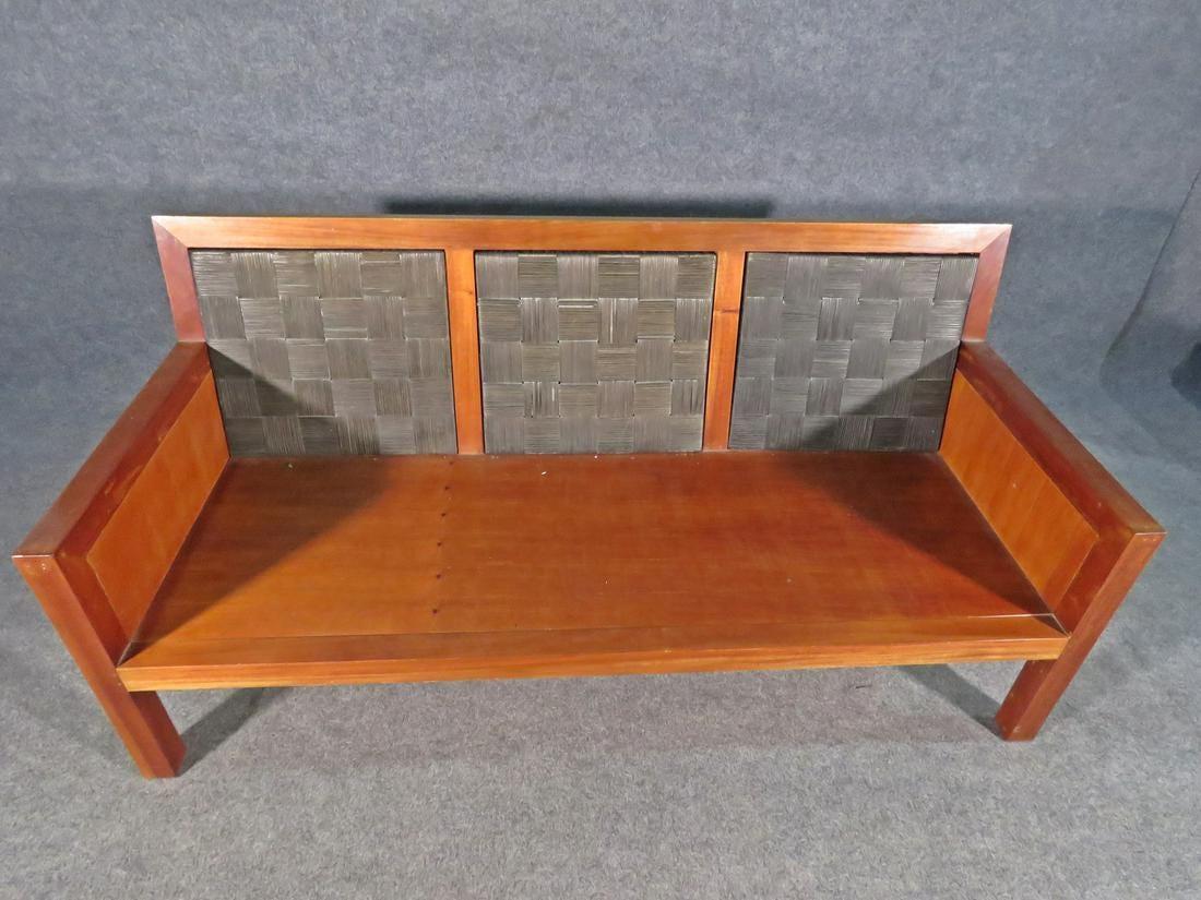 Wood Mid-Century Modern Sofa For Sale