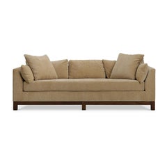Mid-Century Modern Sofa – French Yellow Performance Fabric
