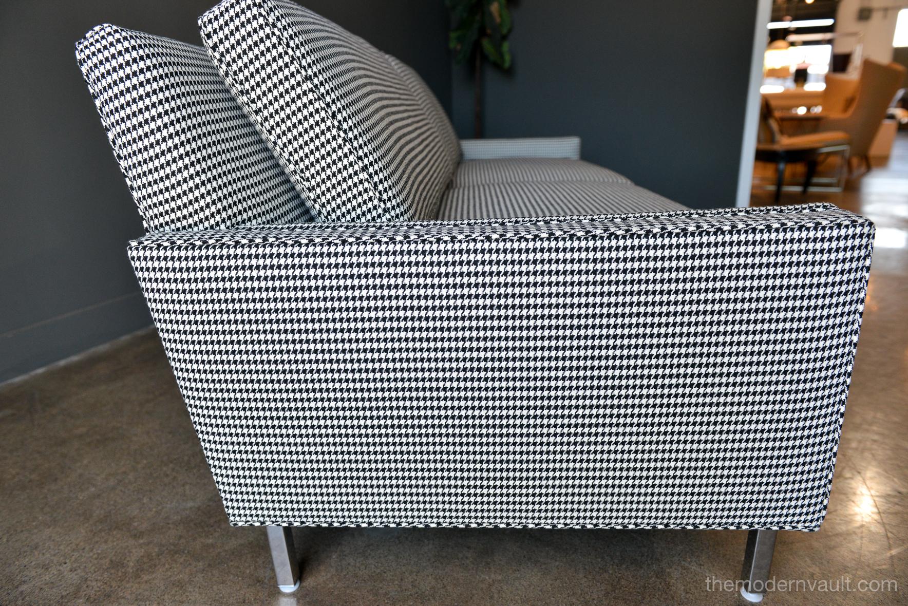 Mid-20th Century Mid-Century Modern Sofa in Black and White Houndstooth, circa 1955