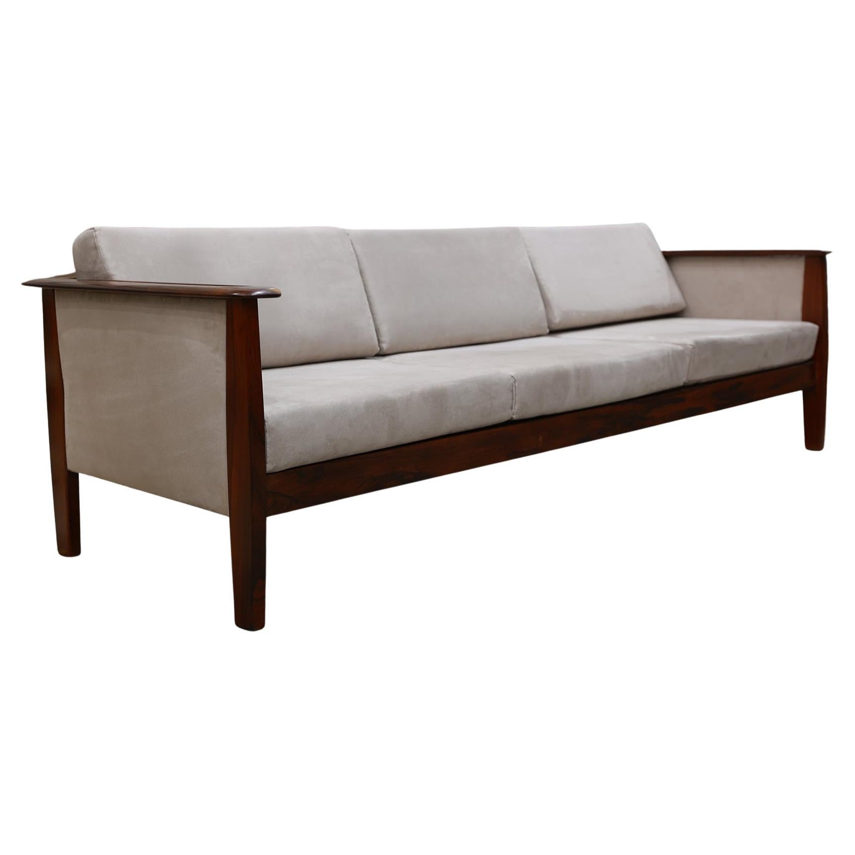Mid-Century Modern Sofa in Hardwood & Fabric, Fatima, c. 1960