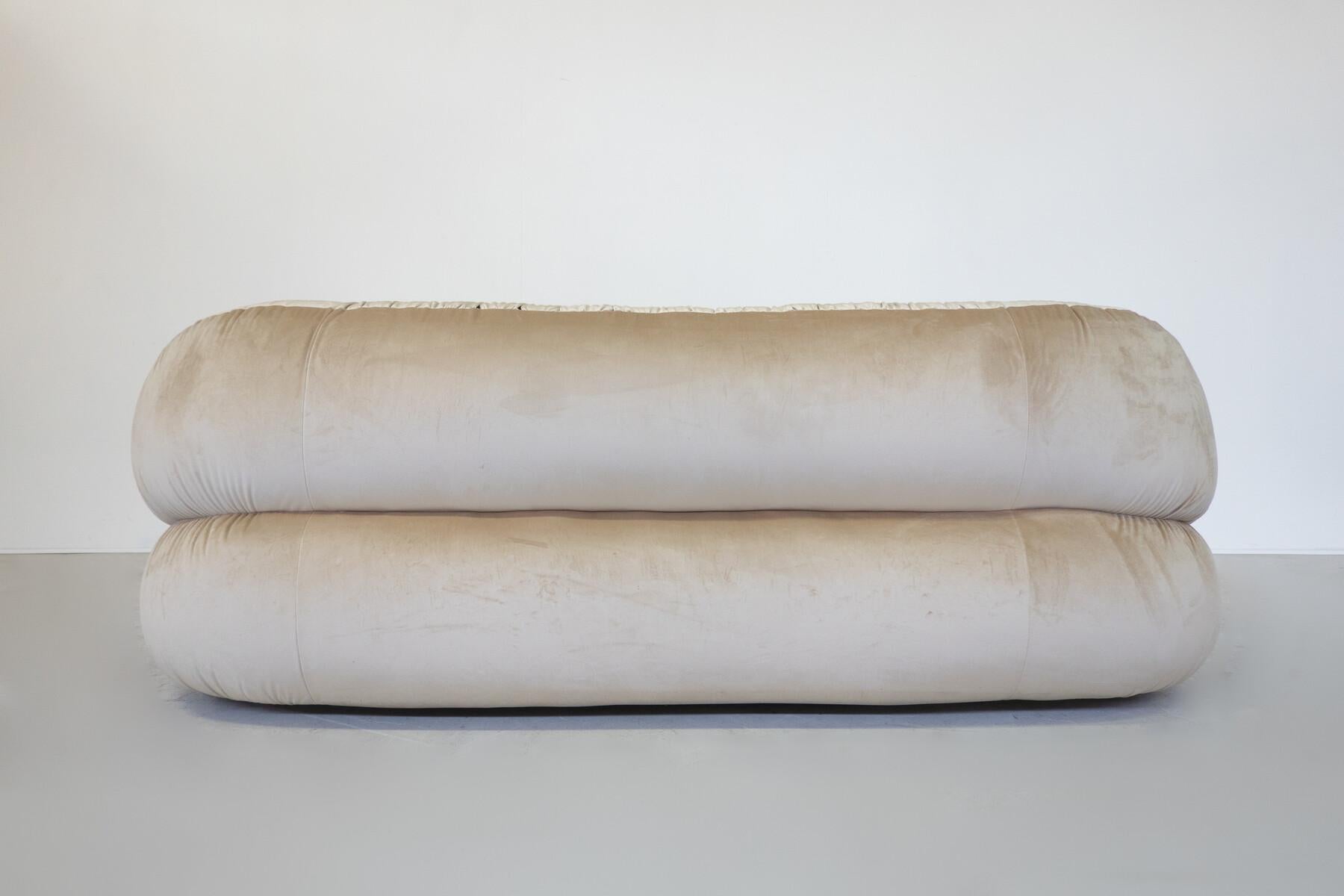 Sofa mi-siècle moderne, Italie - Nouveau tissu d'ameublement Bon état - En vente à Brussels, BE