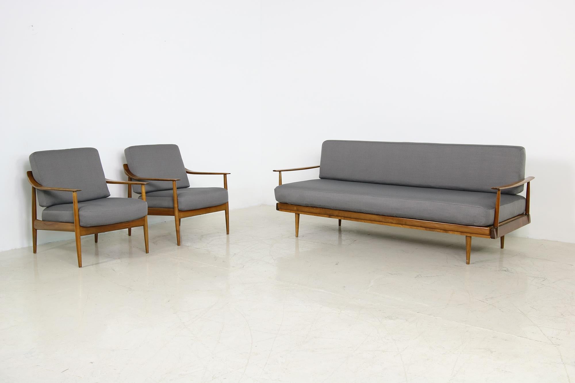 Mid-Century Modern Sofa, Knoll, Germany 1960s Beechwood, Daybed 6
