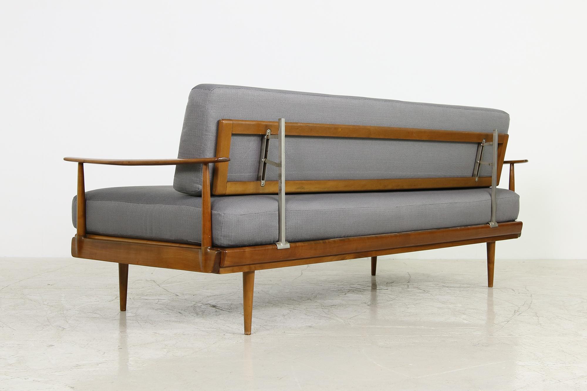 Mid-Century Modern Sofa, Knoll, Germany 1960s Beechwood, Daybed 2