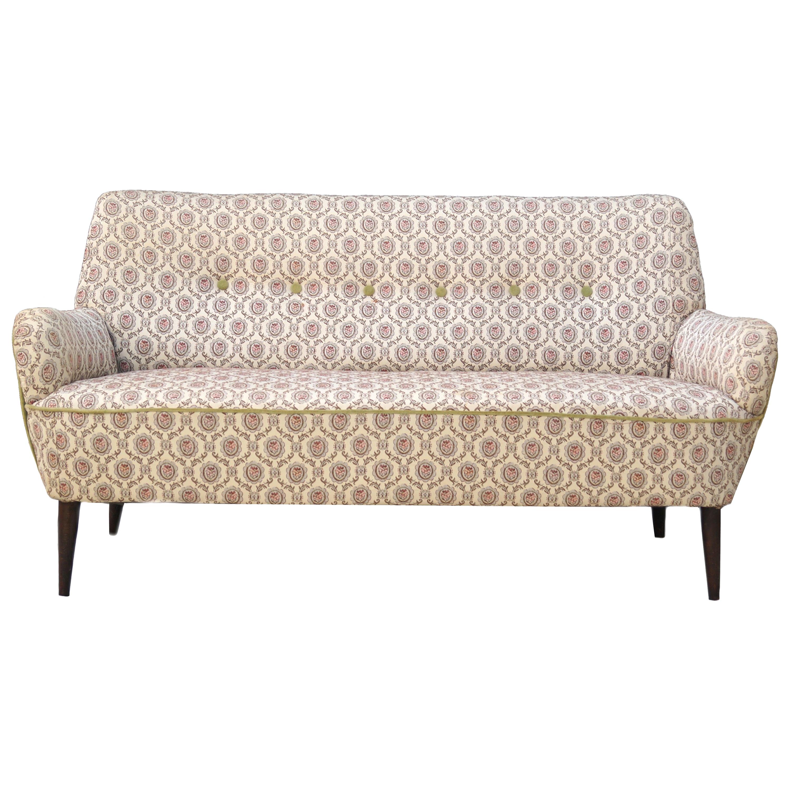 Mid-Century Modern Sofa Loveseat Settee Manner of Gio Ponti