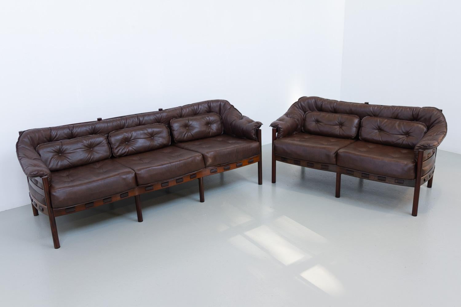 Mid-Century Modern Sofa Set by Ellekær & Norell for Coja Sweden, 1970s. For Sale 13