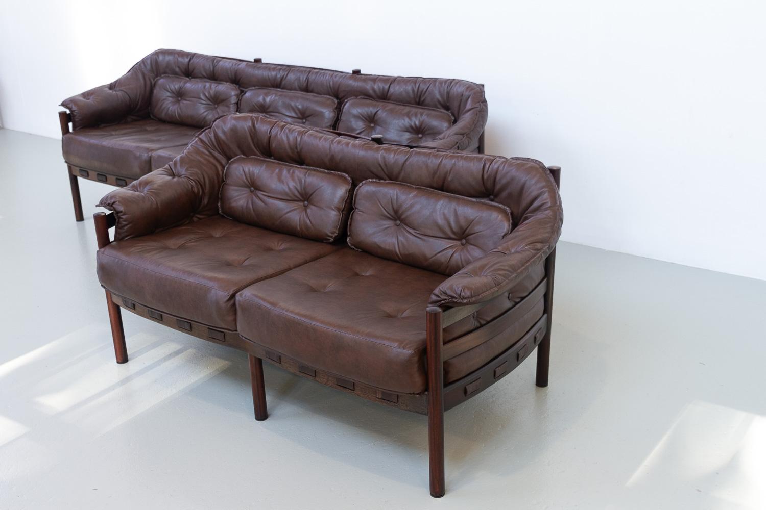 Scandinavian Modern Mid-Century Modern Sofa Set by Ellekær & Norell for Coja Sweden, 1970s. For Sale