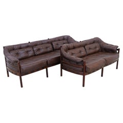 Mid-Century Modern Sofa Set by Ellekær & Norell for Coja Sweden, 1970s.