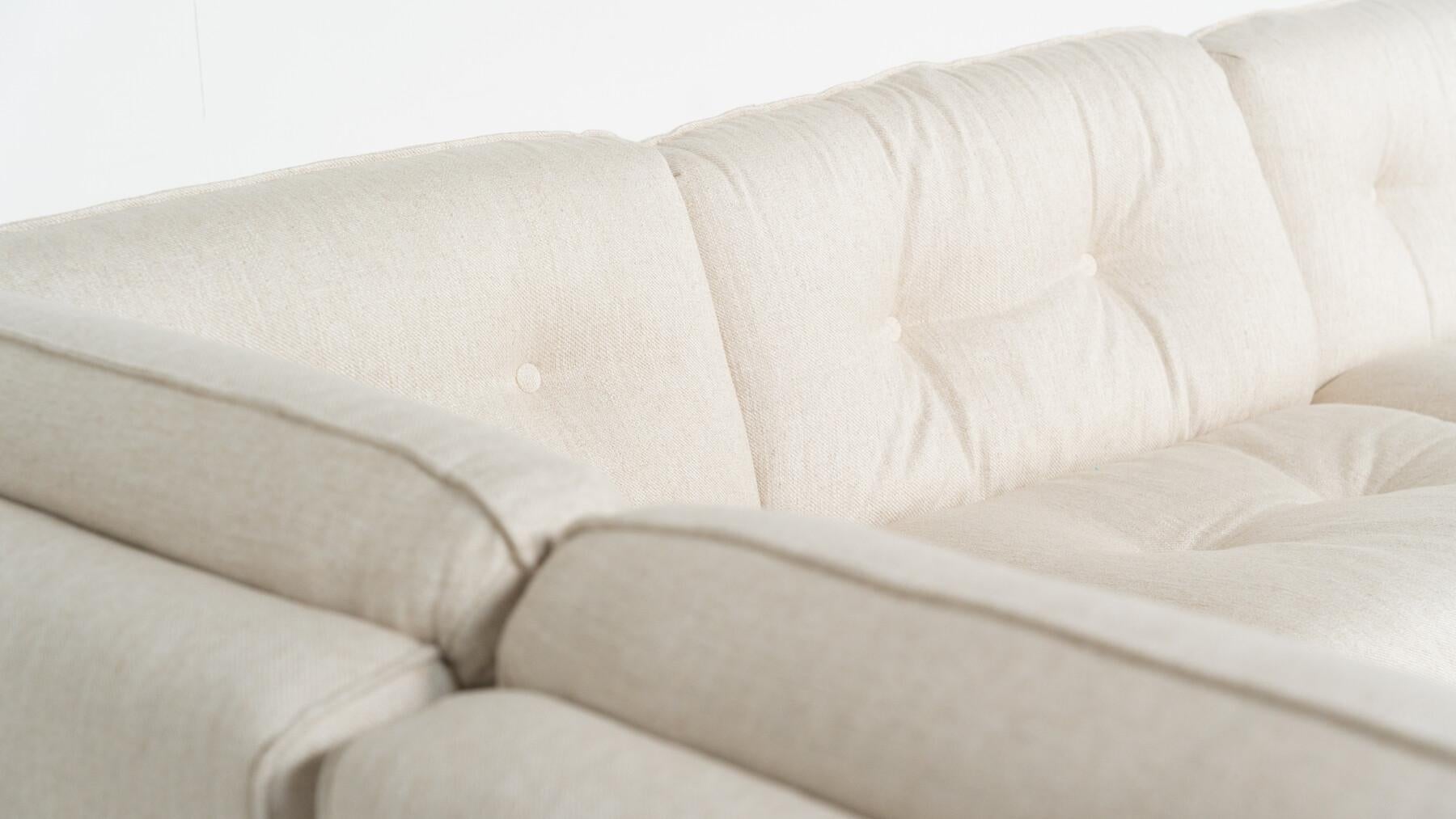 Modernes Sofa-/Sofabett aus der Mitte des Jahrhunderts, Italien, neue Polsterung im Angebot 5