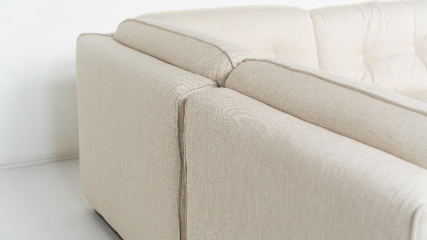 Modernes Sofa-/Sofabett aus der Mitte des Jahrhunderts, Italien, neue Polsterung im Angebot 3