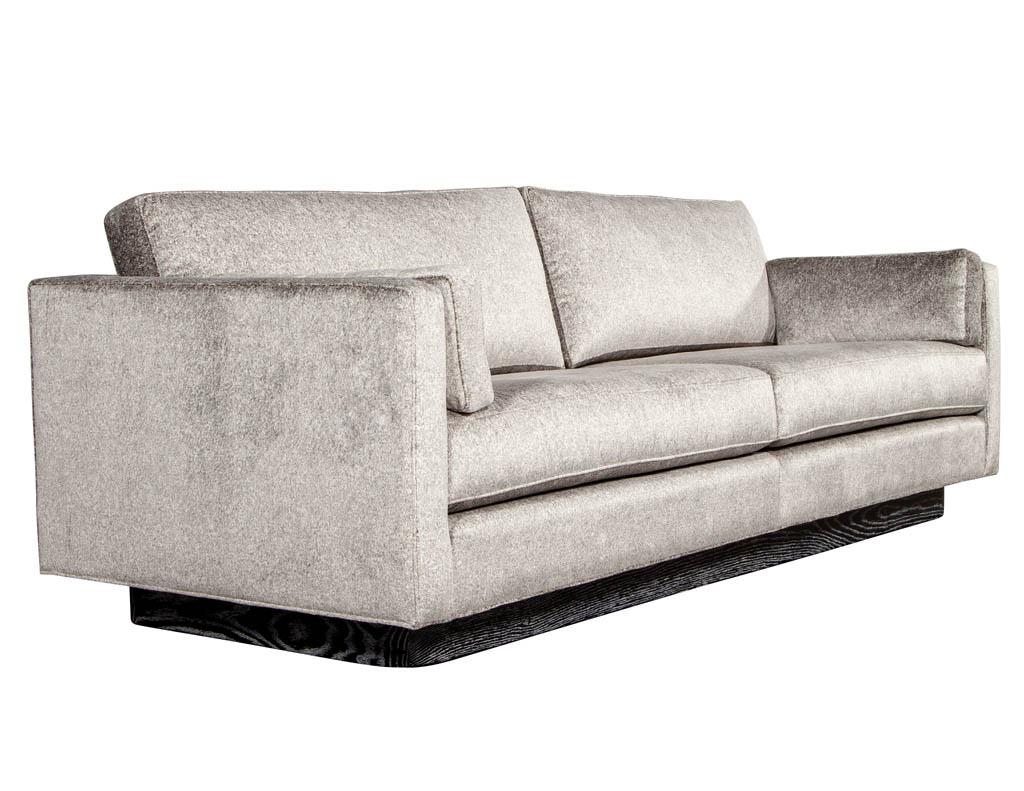 Mid-Century Modern Sofa with Ceruse Oak Base 3