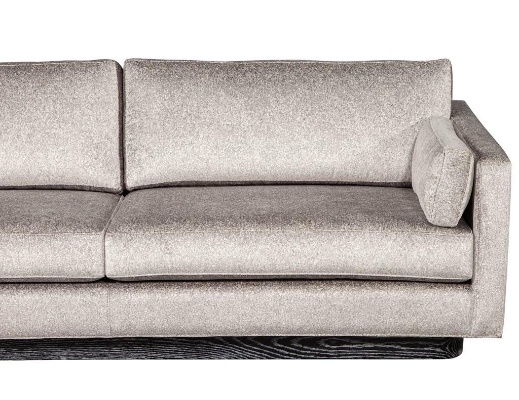 Mid-Century Modern Sofa with Ceruse Oak Base 5