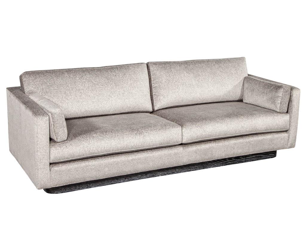 Mid-Century Modern Sofa with Ceruse Oak Base 6