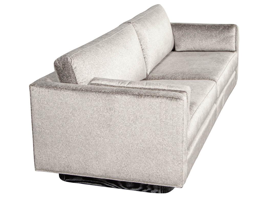 Mid-Century Modern Sofa with Ceruse Oak Base 9