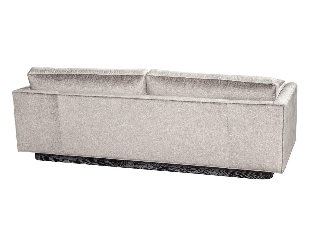 Mid-Century Modern Sofa with Ceruse Oak Base 10
