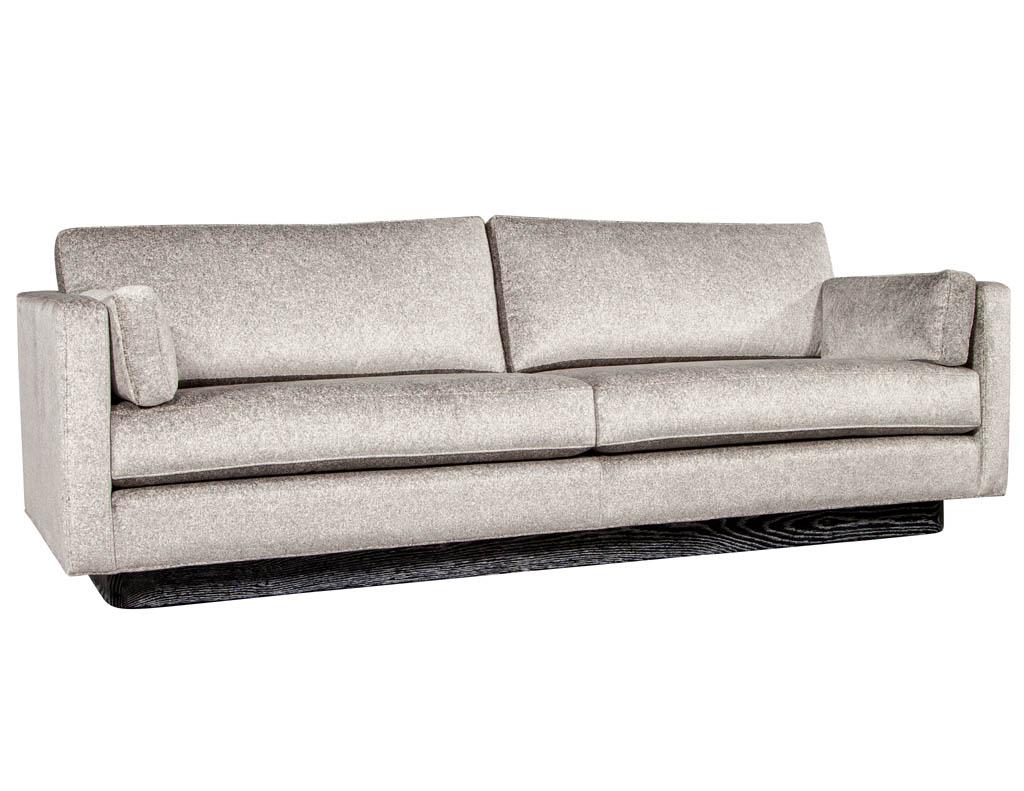 Mid-Century Modern Sofa with Ceruse Oak Base 1