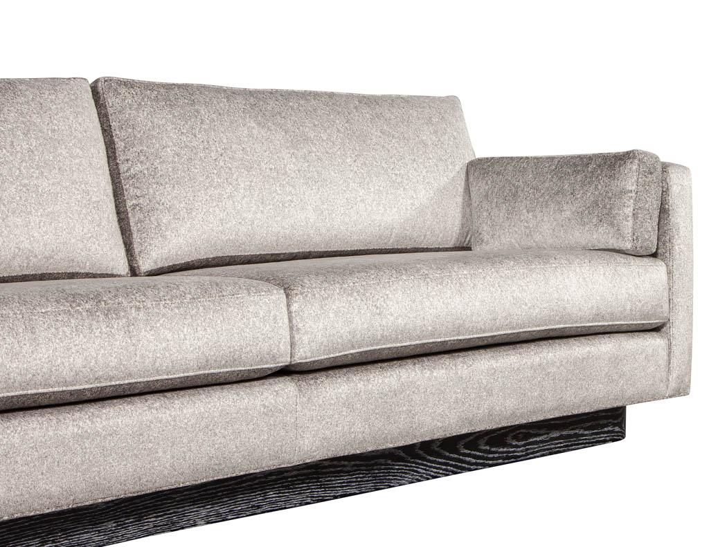 Mid-Century Modern Sofa with Ceruse Oak Base 2