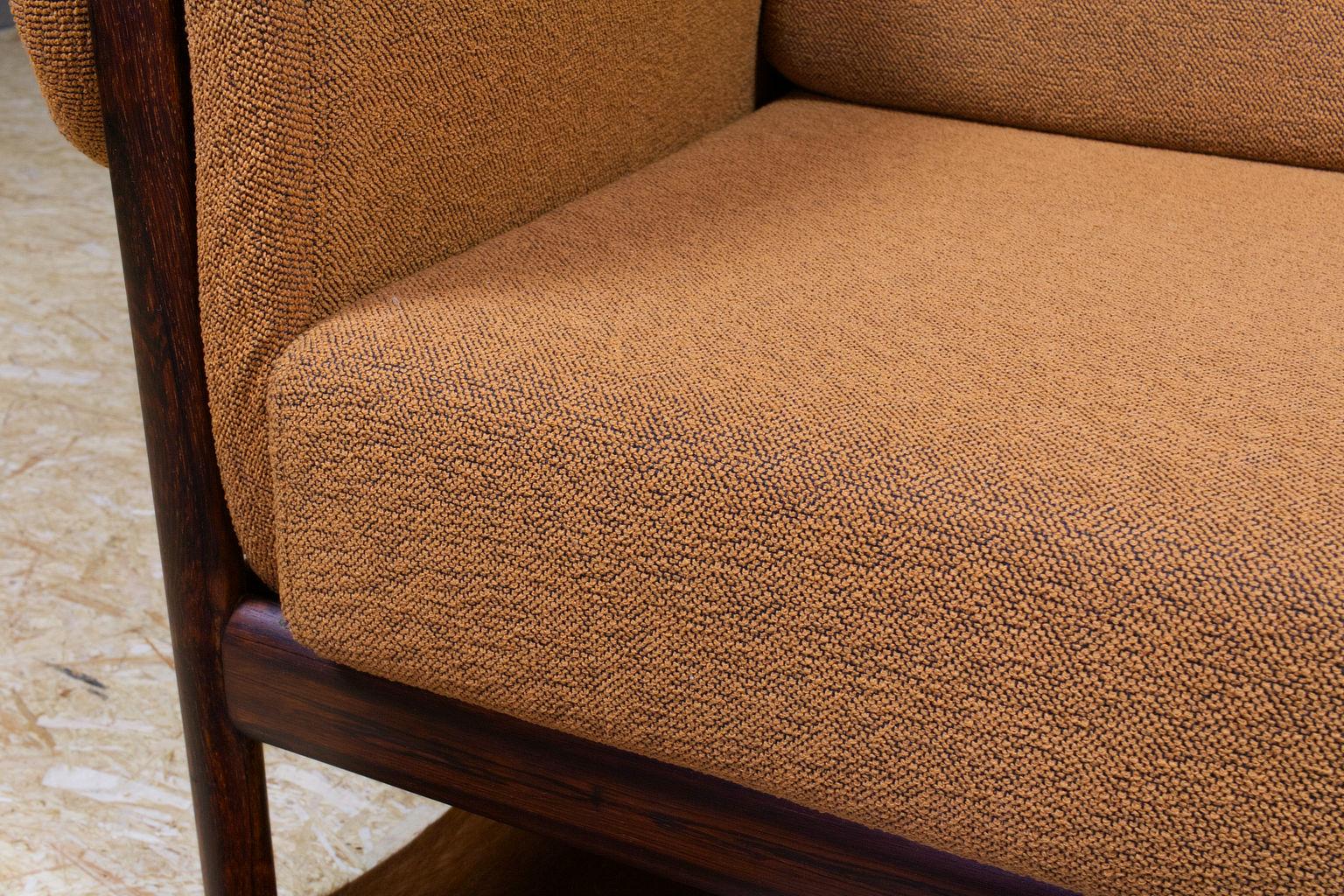 Danish Mid-Century Modern Sofa with Slat Back by Johannes Andersen, 1950s, Denmark For Sale