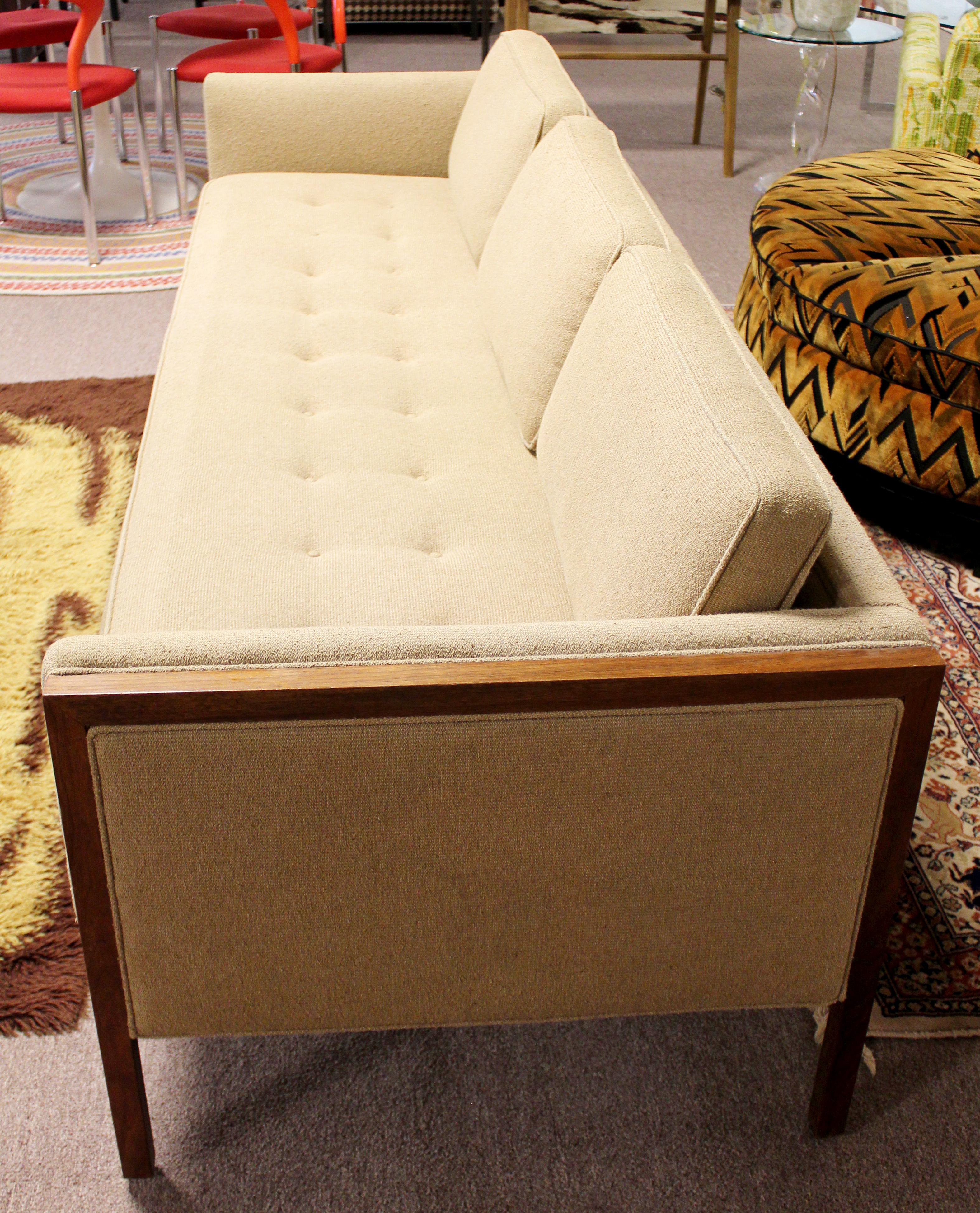 Mid-20th Century Mid-Century Modern Sofa Wood Framed Probber Knoll Attributed 1960s