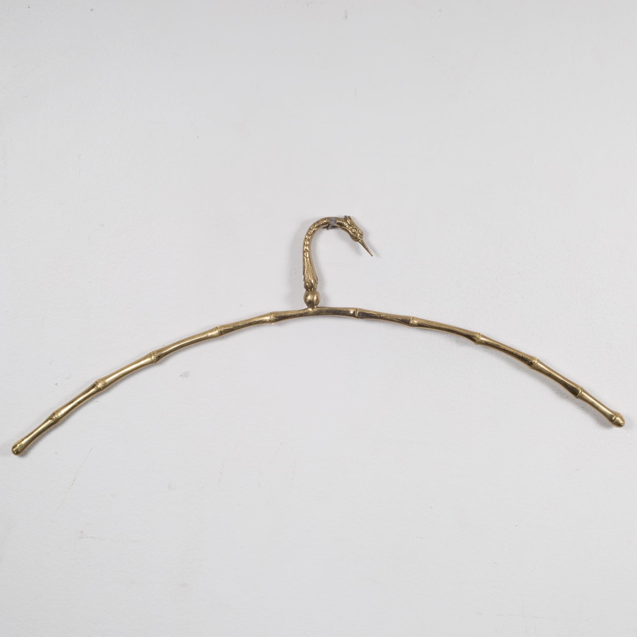 Greek Mid-Century Modern Solid Brass Faux Bamboo Hangers, circa 1960s