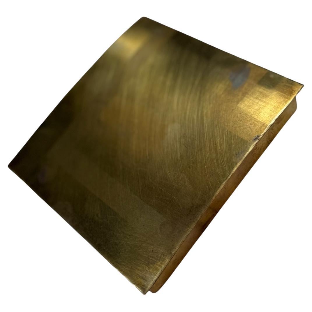 Mid-Century Modern Solid Brass Trinket or Jewelry Box For Sale