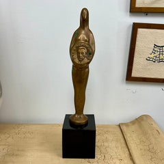 Mid-Century Modern Solid Bronze Award Sculpture on Formica Base, Otto Sirgo
