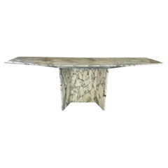 Mid Century Modern Solid Carrera Marble Sofa or Console Table