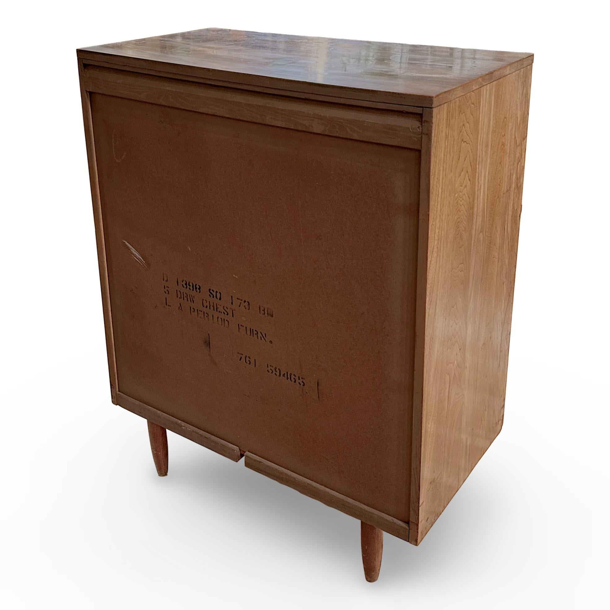 20th Century Mid-Century Modern Solid Elm Dresser by L.A. Period Furniture