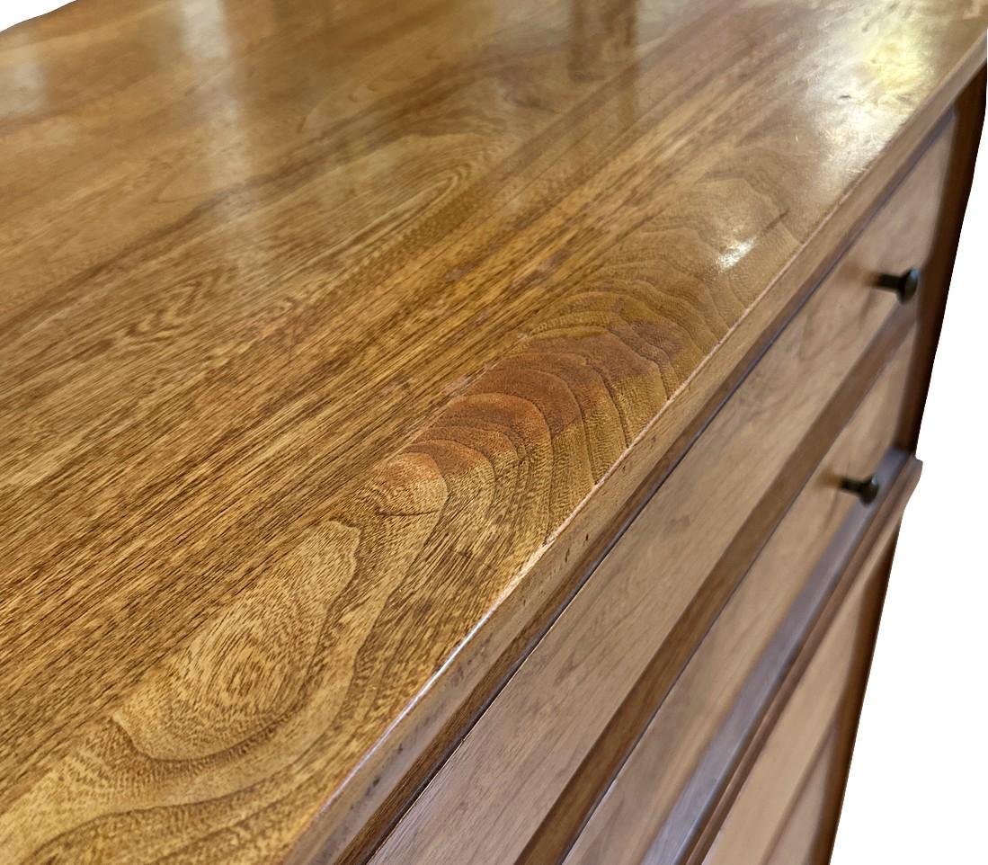 Mid-Century Modern Solid Elm Dresser by L.A. Period Furniture 4