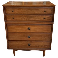 Mid-Century Modern Solid Elm Dresser by L.A. Period Furniture