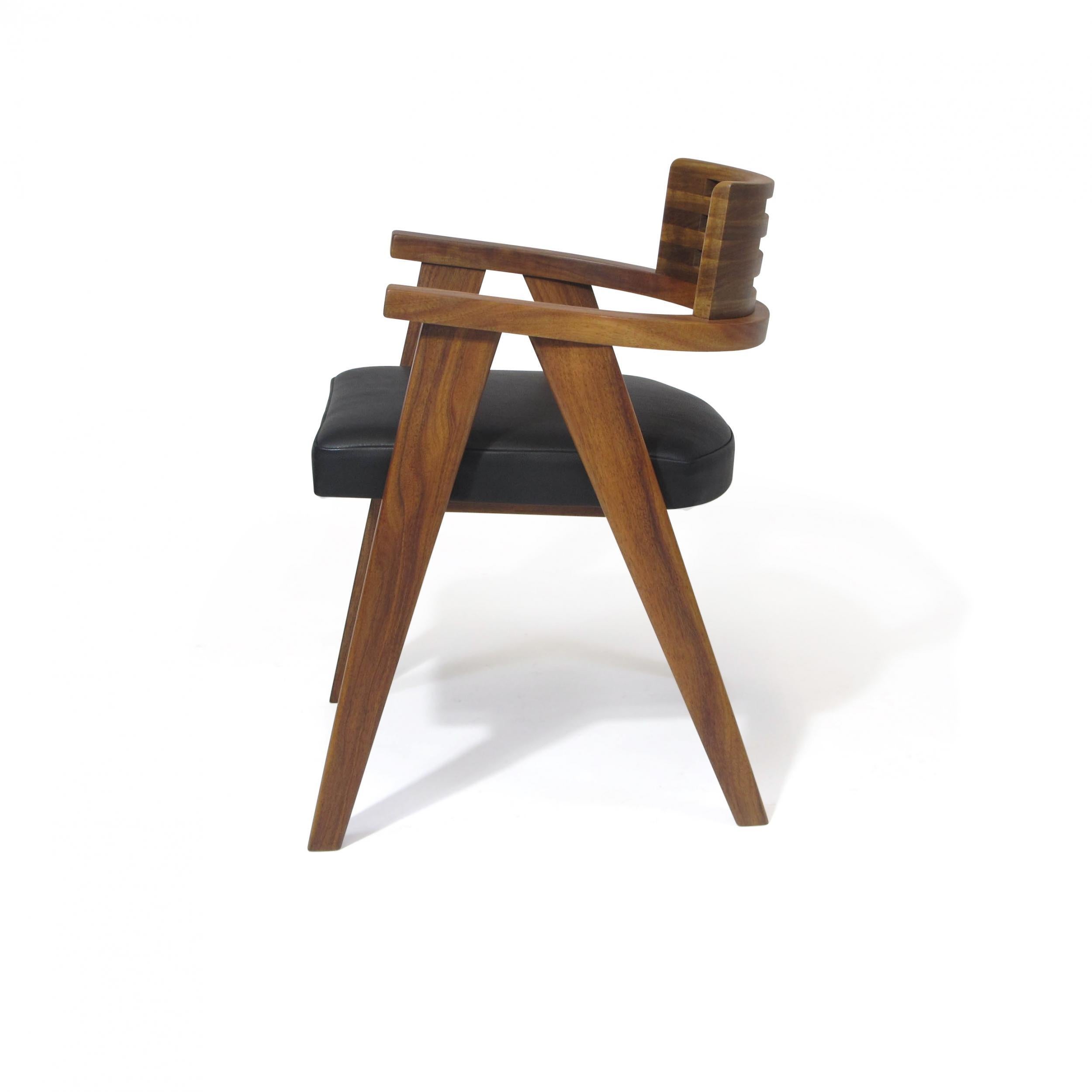 American Mid-Century Modern Solid Koa Dining Chairs