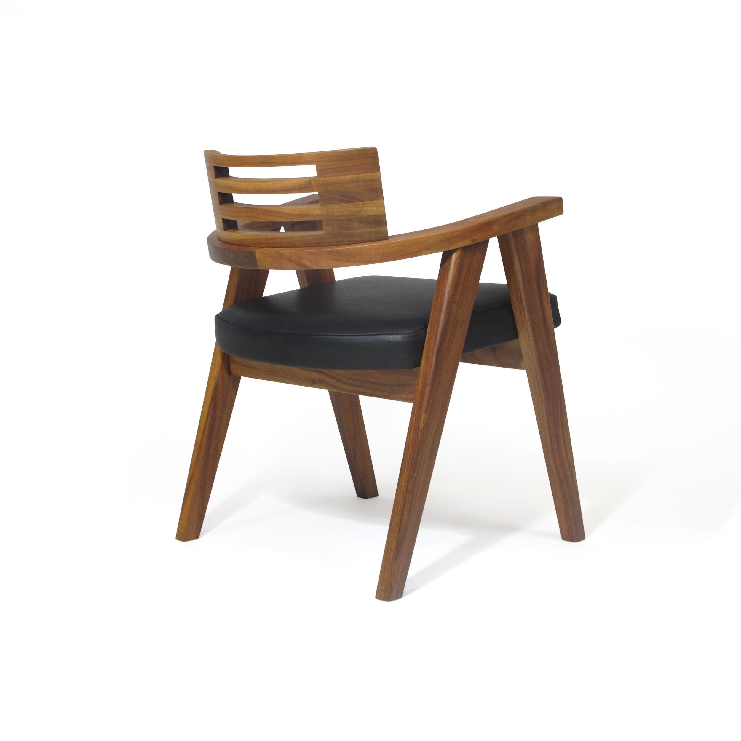 Oiled Mid-Century Modern Solid Koa Dining Chairs