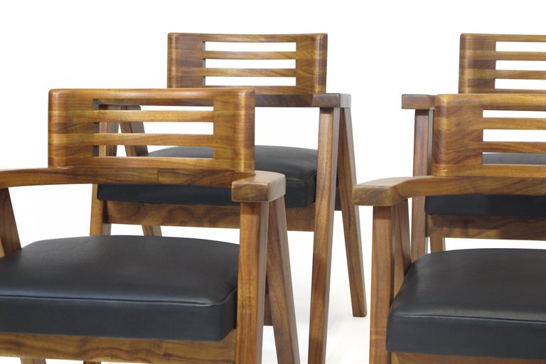MidCentury Modern Solid Koa Dining Chairs at 1stDibs