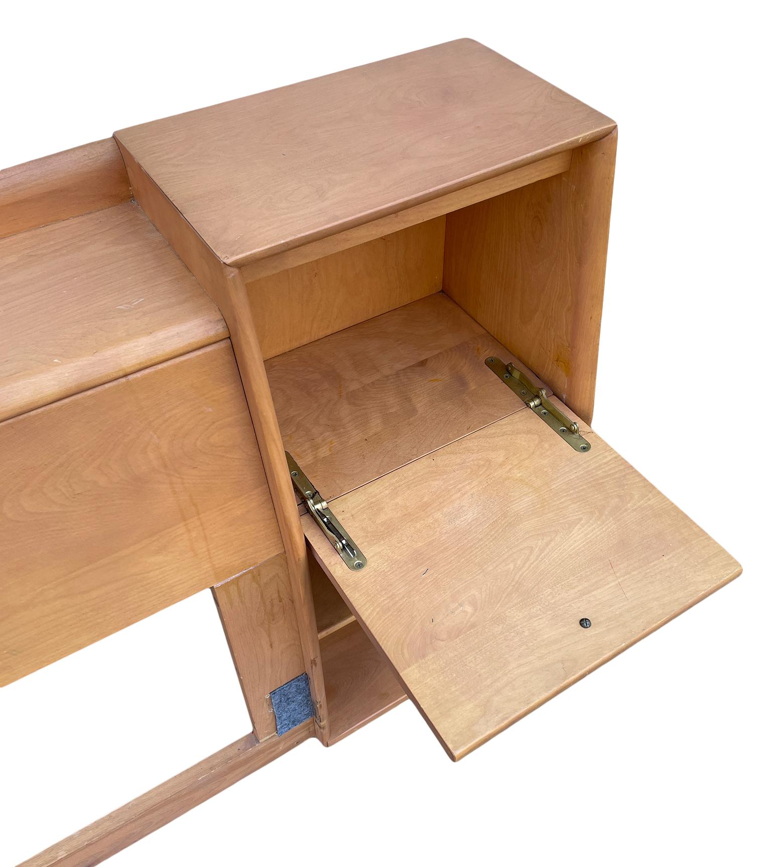 headboard with attached nightstands