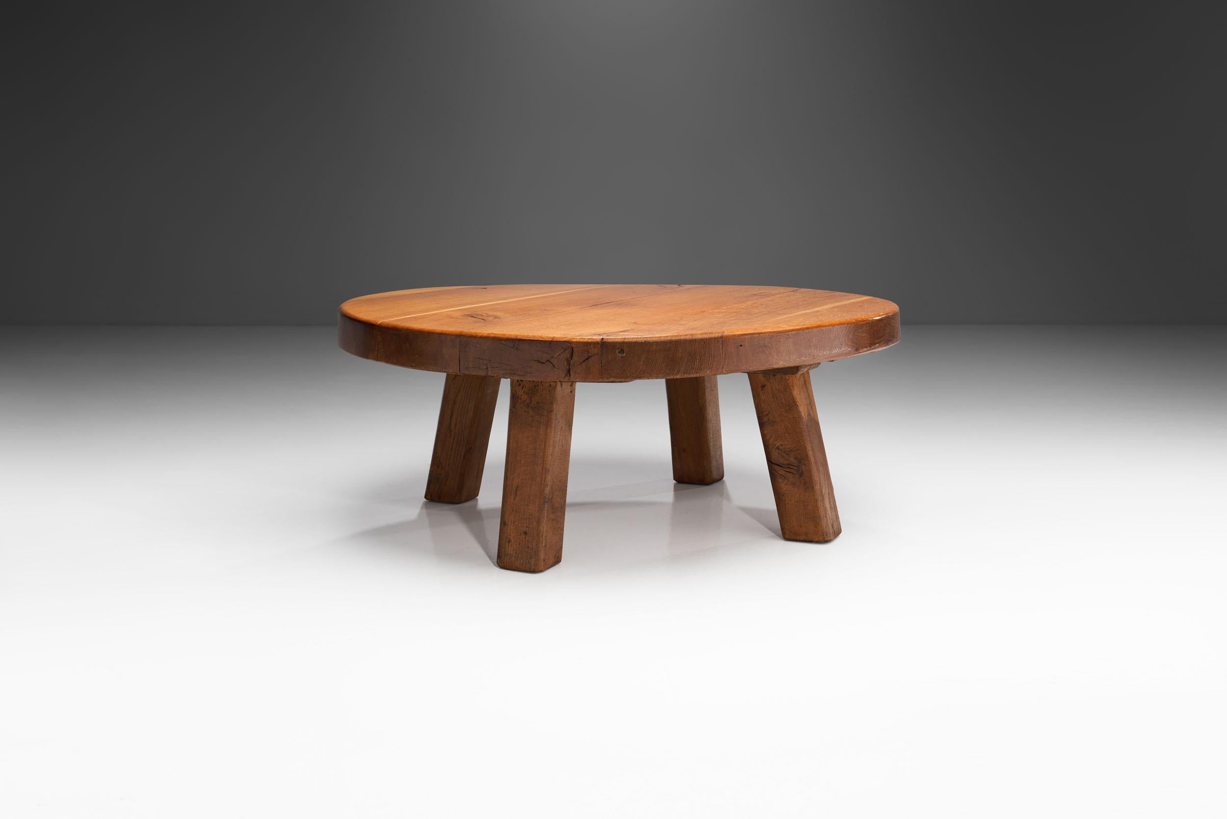 Scandinavian Modern Mid-Century Modern Solid Oak Coffee Table, Scandinavia, 1960s