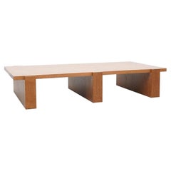 Mid-Century Modern Solid Oak Low Table by Dada Est., Spain