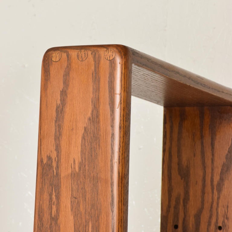 MidCentury Modern Solid Oak Wood Wall Unit by Lou Hodges at 1stDibs