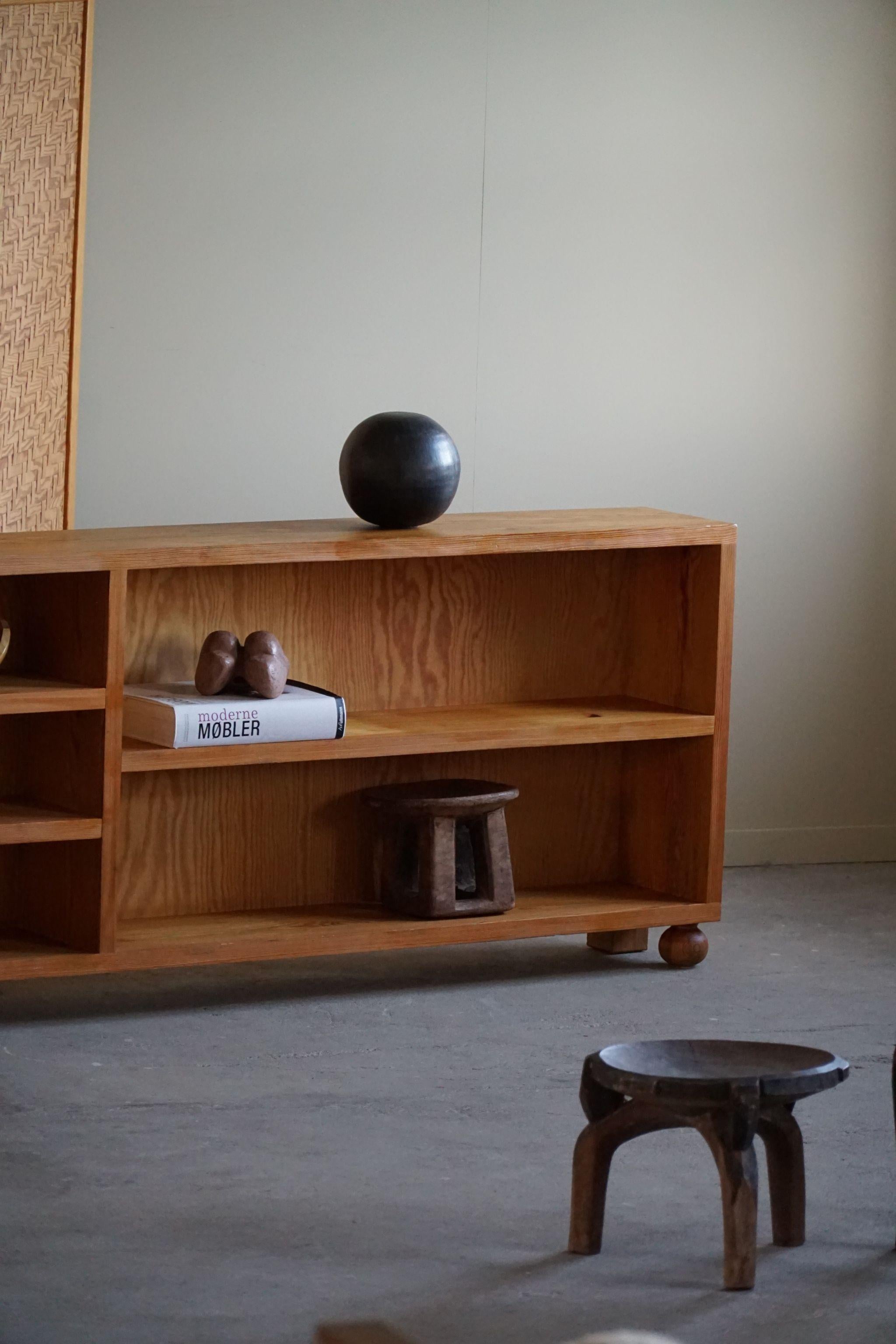Scandinavian Modern Mid Century Modern, Solid Pine Shelf, Made by A Danish Cabinetmaker, 1970s For Sale