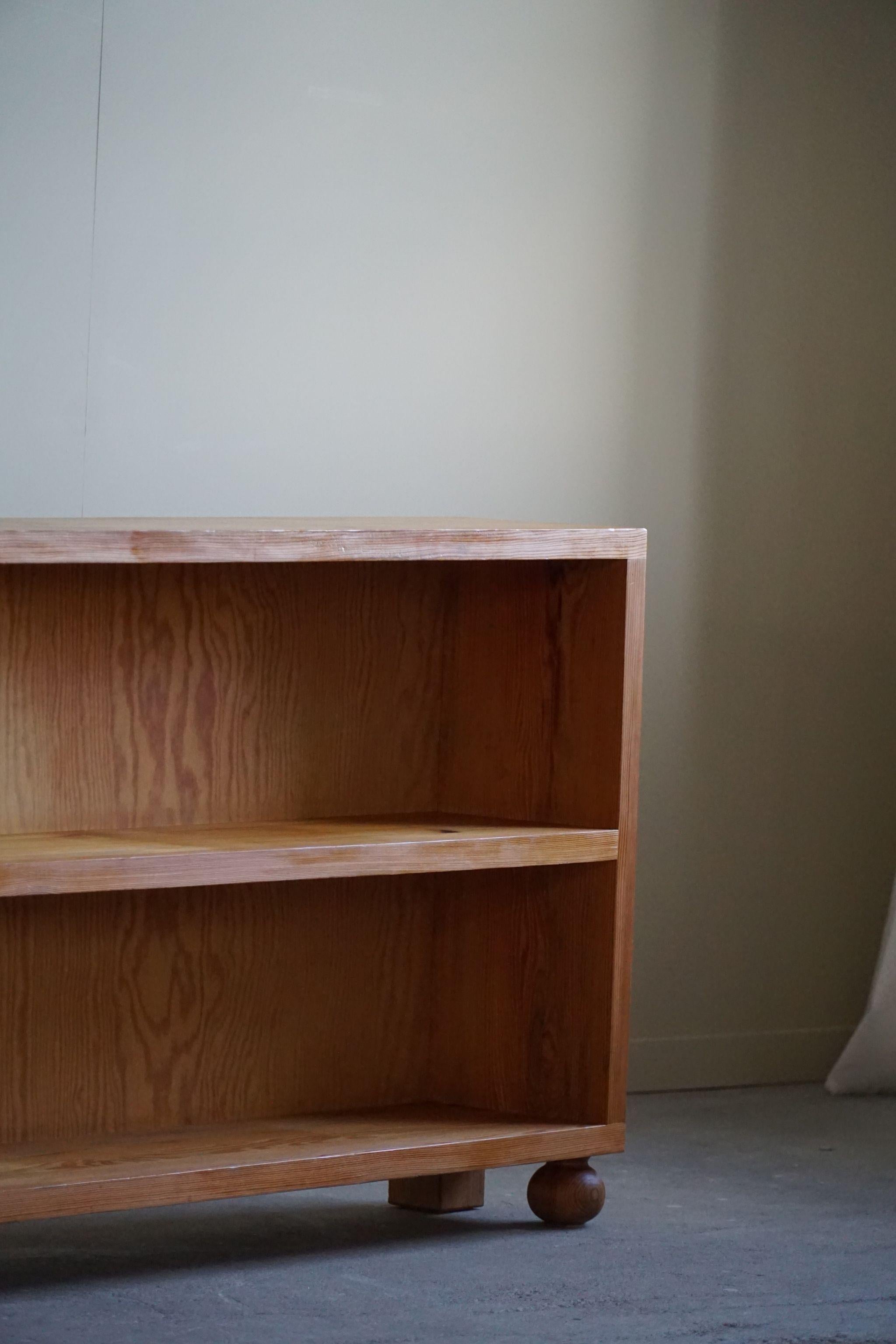 Mid Century Modern, Solid Pine Shelf, Made by A Danish Cabinetmaker, 1970s 3
