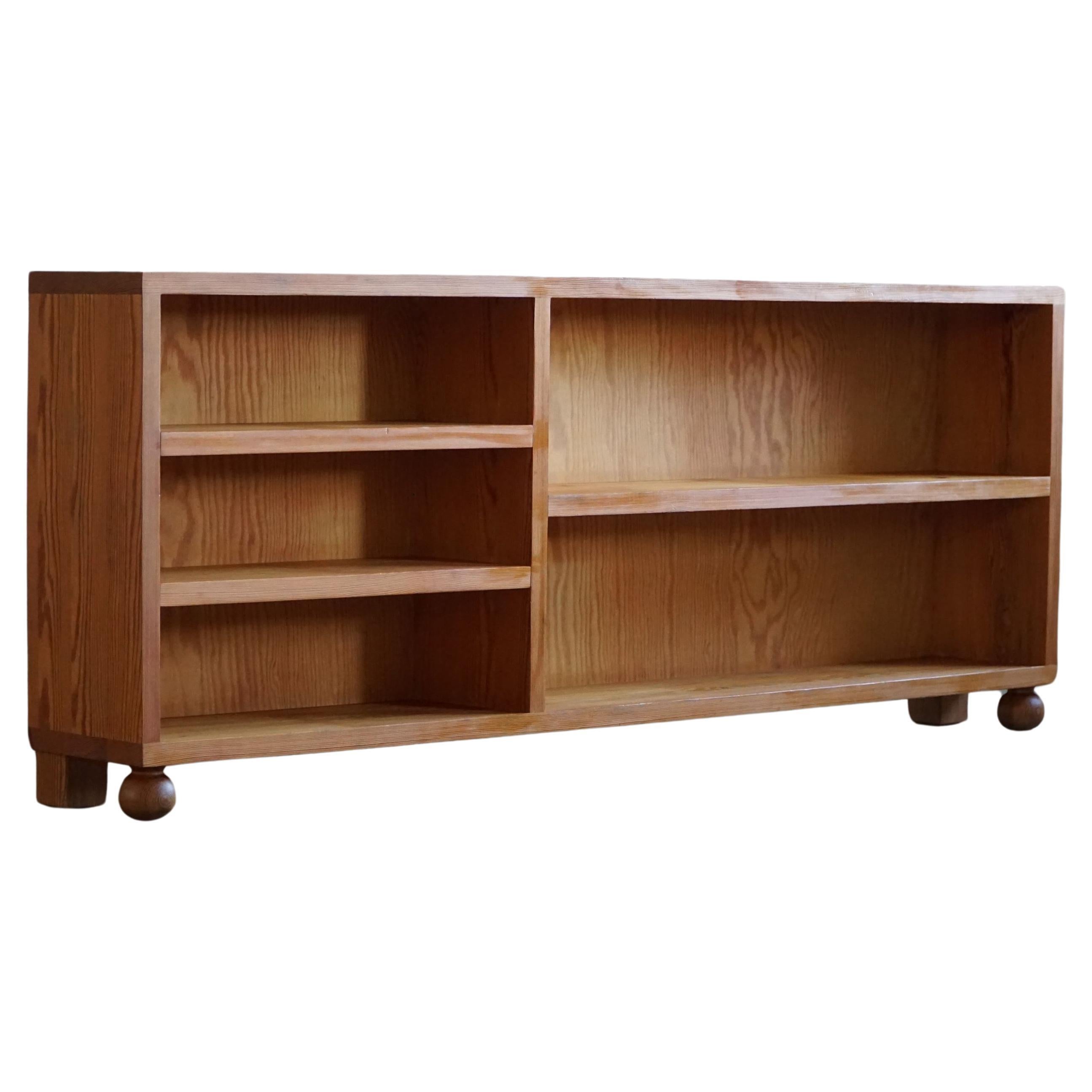 Mid Century Modern, Solid Pine Shelf, Made by A Danish Cabinetmaker, 1970s For Sale