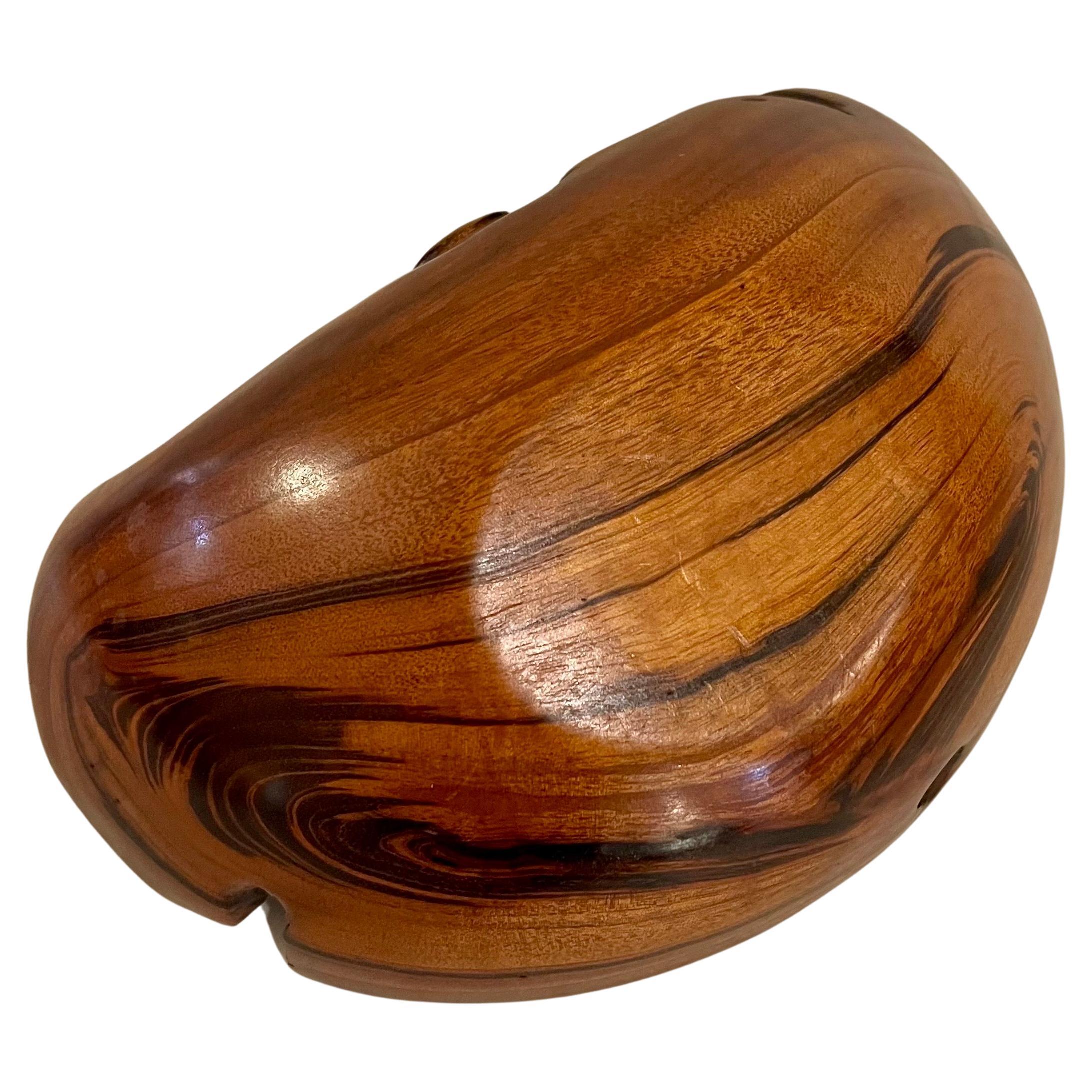 Beautiful raw live edge solid rosewood, catch it all bowl circa 1980's great looking smoth piece.