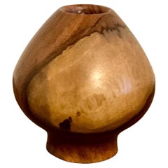 Mid-Century Modern Solid Rosewood Wood Turned Vase by Victor Paidley