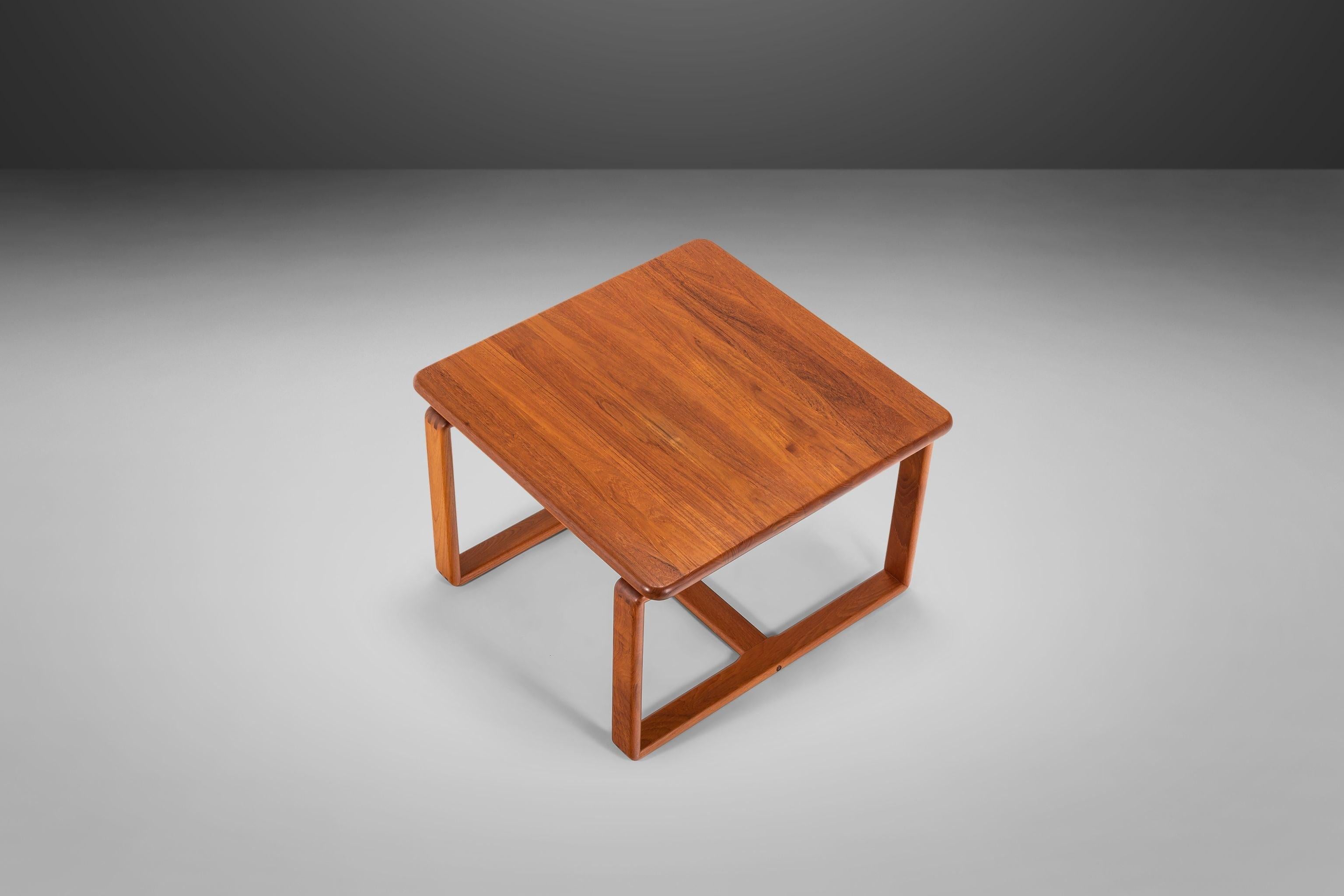 Mid-Century Modern Solid Teak Coffee Table, c. 1970's For Sale 2