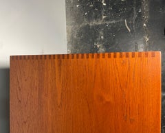 Solid Teak Tambour Credenza by Peter Hvidt and Orla Mølgaard-Nielsen