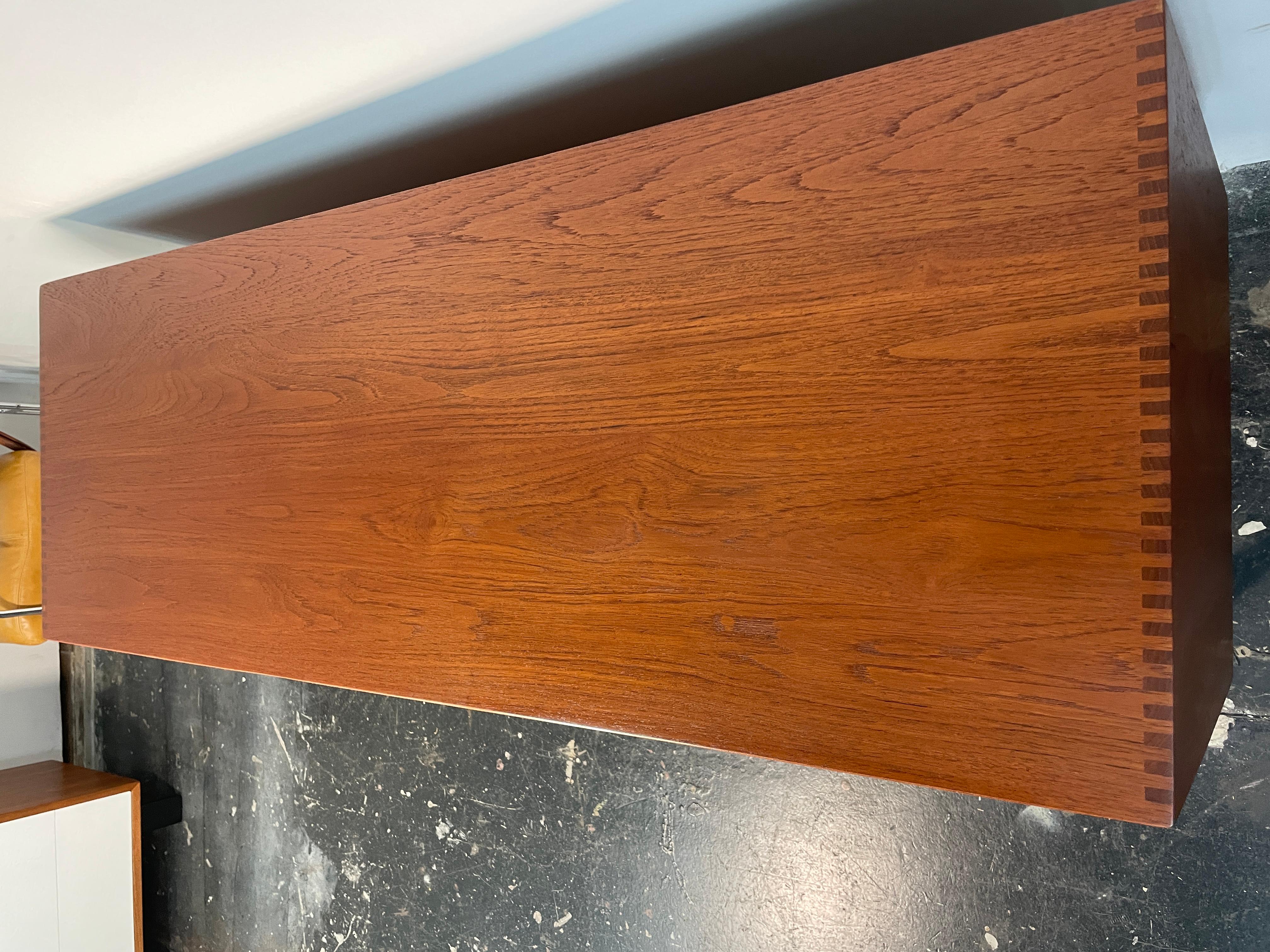 Solid Teak Tambour Credenza by Peter Hvidt and Orla Mølgaard-Nielsen 2